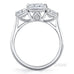 Serenity 3 stone princess cut diamond ring