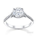 Australian Diamond Broker - Serenity round brilliant cut diamond ring with micro pave set band