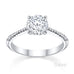Australian Diamond Broker - Emily round brilliant cut diamond solitaire ring with micro pave set diamond band