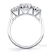 Classic 3 stone round brilliant cut diamond ring