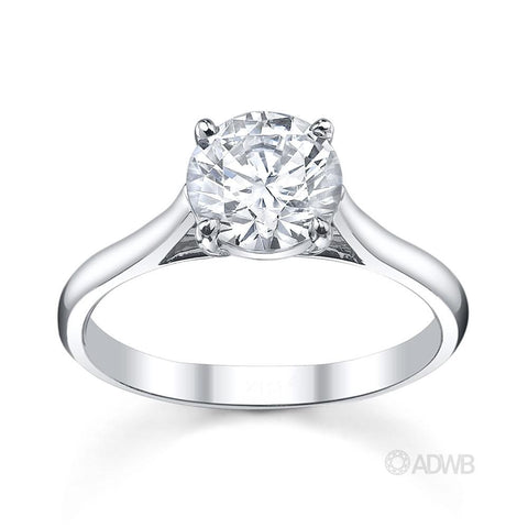 Australian Diamond Broker - Classic 4 claw round brilliant cut diamond ring
