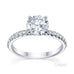 Australian Diamond Broker - Zara round brilliant cut diamond solitaire ring with pave set diamond band