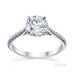 Australian Diamond Broker - Coco 4 claw round brilliant cut diamond solitaire ring with pave set diamond band