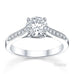 Australian Diamond Broker - Monaco 4 claw diamond solitaire ring with grain set diamond band