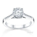 Australian Diamond Broker - Monaco 4 claw diamond solitaire ring with channel set diamond band