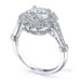 Royal Crown halo diamond ring