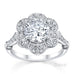 Australian Diamond Broker - Lotus Diamond halo engagement ring