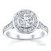 Australian Diamond Broker - Channel set diamond halo engagement ring