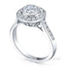 Channel set diamond halo ring