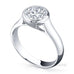 Bezel set round brilliant cut diamond solitaire ring