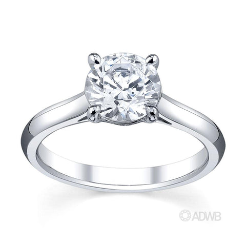 Australian Diamond Broker - Caroline 4 claw round brilliant cut diamond solitaire ring
