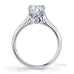 Elegant 4 claw round brilliant cut diamond solitaire ring
