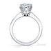 Tiff 6 claw round brilliant cut diamond solitaire ring with full circle grain set diamond band