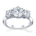 Australian Diamond Broker - Royal crown 6 claw round brilliant cut 3 stone diamond ring