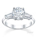 Australian Diamond Broker - Round brilliant tapered baguette 3 stone diamond ring