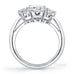 Oval cut 3 stone diamond ring