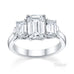 Australian Diamond Broker - Emerald cut 3 stone diamond ring