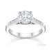 Australian Diamond Broker - Traditional round brilliant cut diamond ring with channel set diamond band