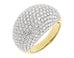 18ct White & Yellow gold diamond pave set ring