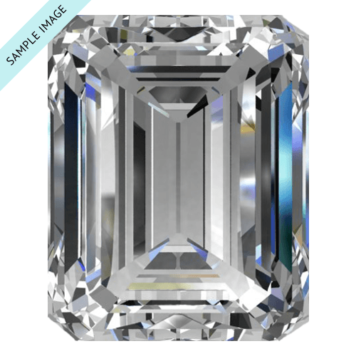 0.5 carat Emerald diamond D color SI2 clarity